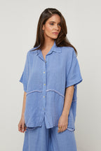 Chemise - Azur - Femme