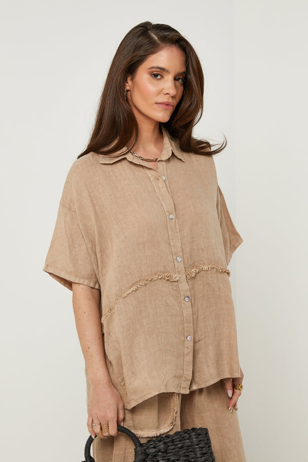 Chemise - Camel - Femme