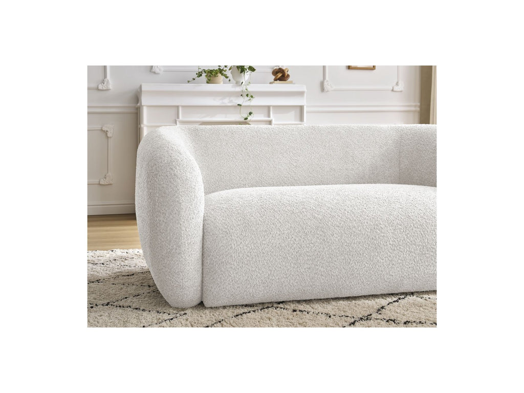 Celine - Sofá recto fijo de 2 plazas - Tela bouclé