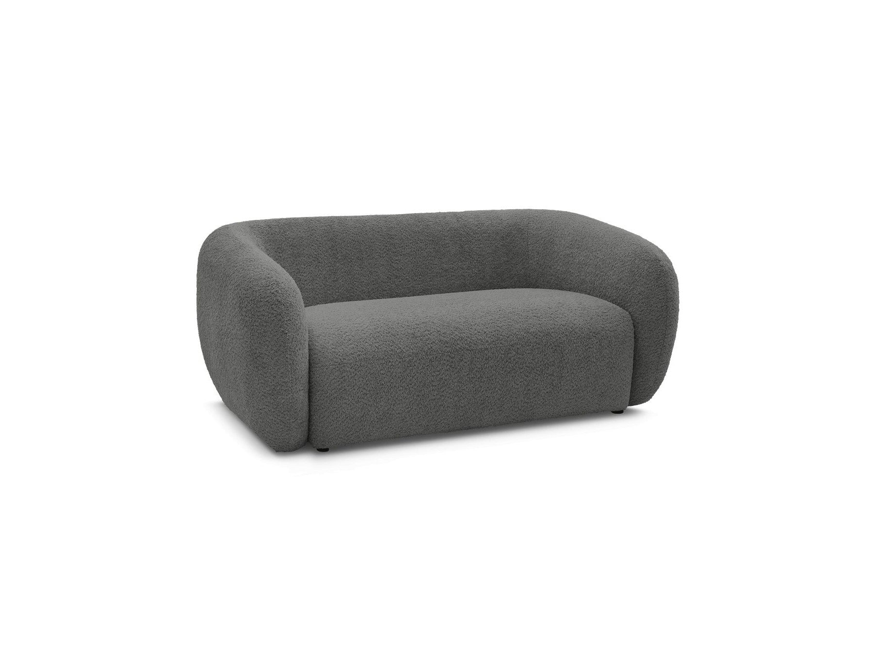 Celine - Sofá recto fijo de 2 plazas - Tela bouclé