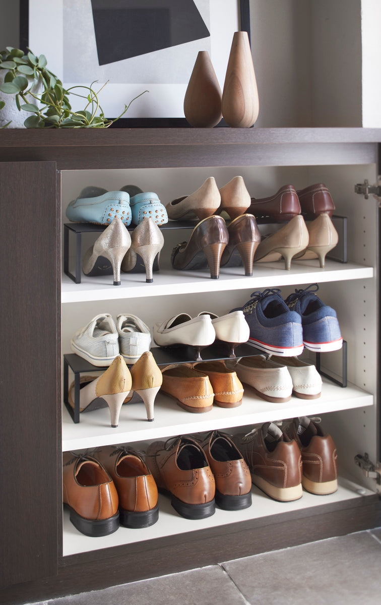 Extendable Shoe Rack - Frame - Black