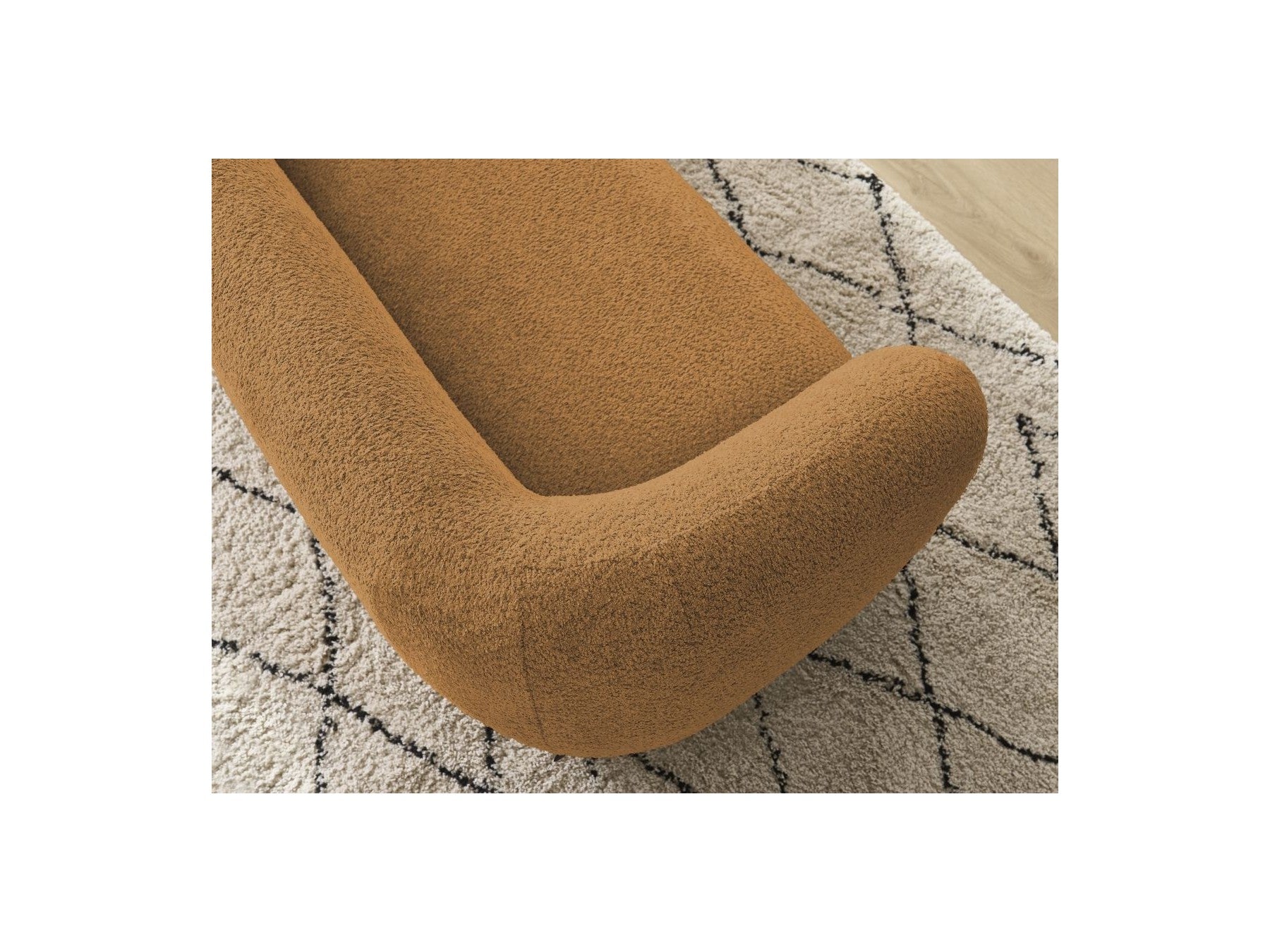 Celine - Sofá recto fijo de 2 plazas - Tela bouclé