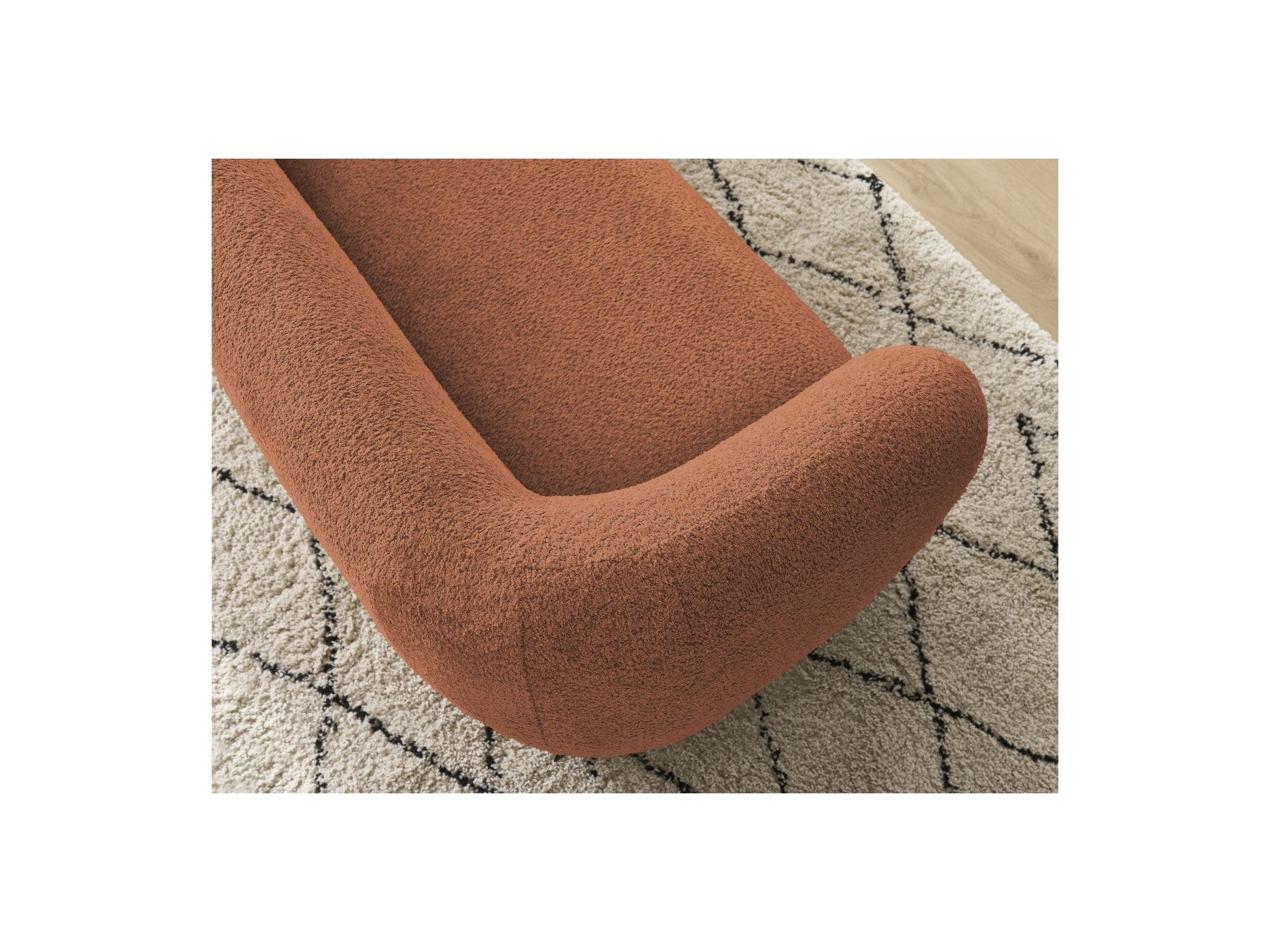 Celine - Sofá recto fijo de 2 plazas - Tela bouclé