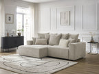 Atilla - Convertible Corner Sofa with Storage - Textured Fabric - Left-Hand Corner