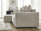 Atilla - Convertible Corner Sofa with Storage - Textured Fabric - Left-Hand Corner