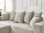 Atilla - Convertible Corner Sofa with Storage - Textured Fabric - Left-Hand Corner