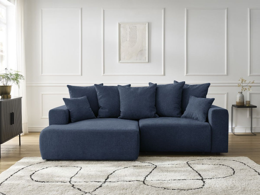 Atilla - Convertible Corner Sofa with Storage - Textured Fabric - Left-Hand Corner