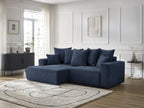 Atilla - Convertible Corner Sofa with Storage - Textured Fabric - Left-Hand Corner