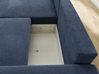 Atilla - Convertible Corner Sofa with Storage - Textured Fabric - Left-Hand Corner