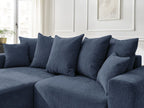 Atilla - Convertible Corner Sofa with Storage - Textured Fabric - Left-Hand Corner