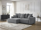 Atilla - Convertible Corner Sofa with Storage - Textured Fabric - Left-Hand Corner