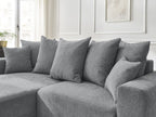 Atilla - Convertible Corner Sofa with Storage - Textured Fabric - Left-Hand Corner