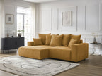 Atilla - Convertible Corner Sofa with Storage - Textured Fabric - Left-Hand Corner