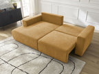 Atilla - Convertible Corner Sofa with Storage - Textured Fabric - Left-Hand Corner
