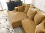 Atilla - Convertible Corner Sofa with Storage - Textured Fabric - Left-Hand Corner