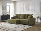Atilla - Convertible Corner Sofa with Storage - Textured Fabric - Left-Hand Corner