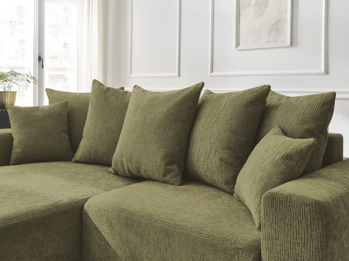 Atilla - Convertible Corner Sofa with Storage - Textured Fabric - Left-Hand Corner