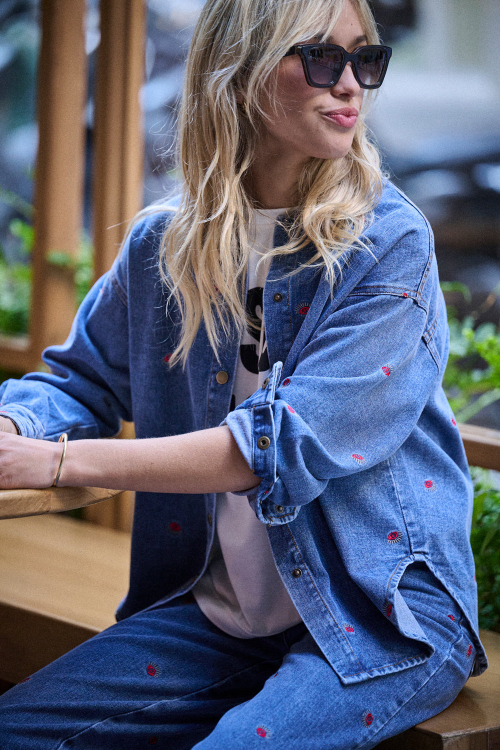 Vlodia Jacket - Denim Embroidery
