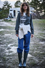 Binta Blouse - Charcoal Gingham