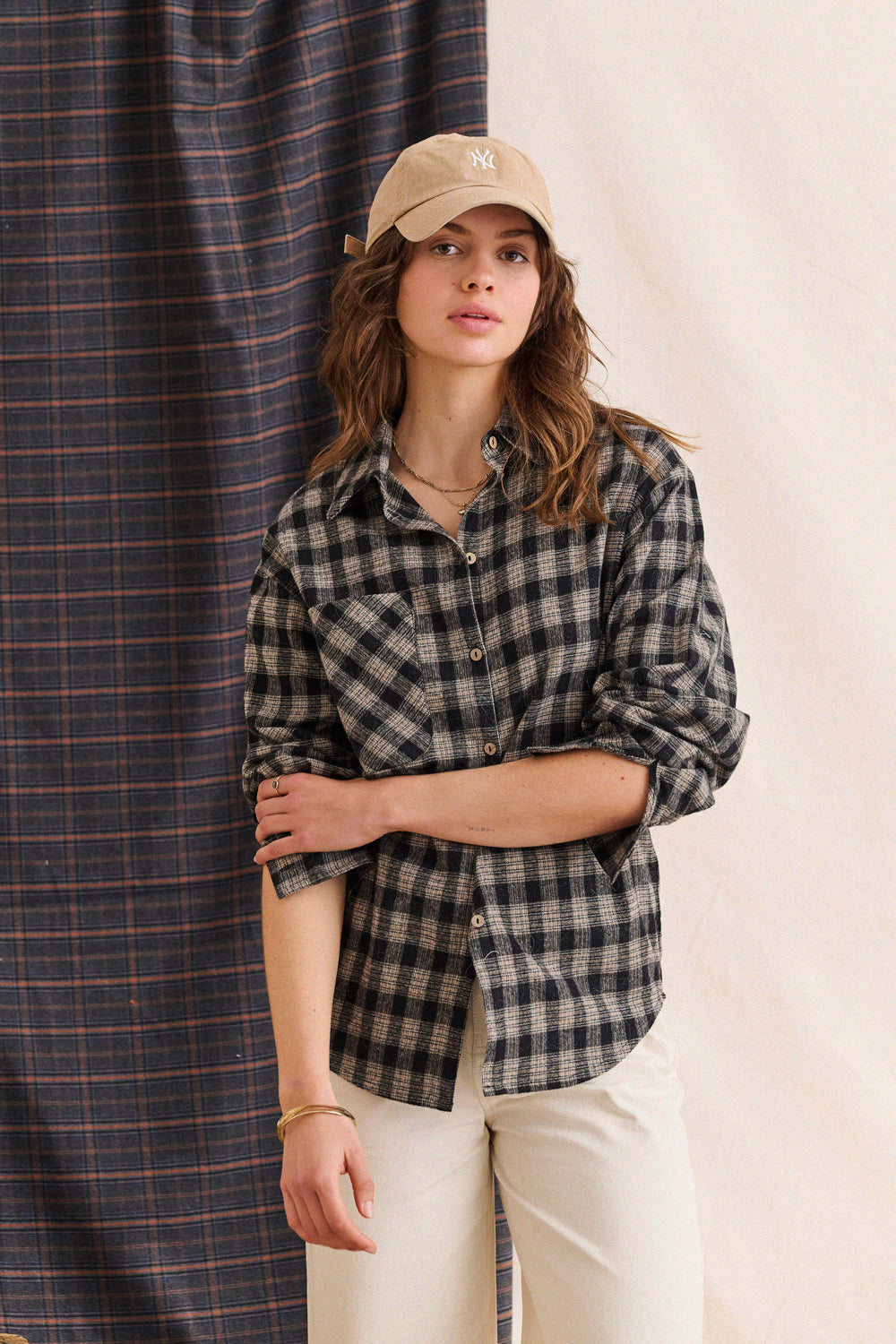 Cyliane Shirt - Charcoal Check