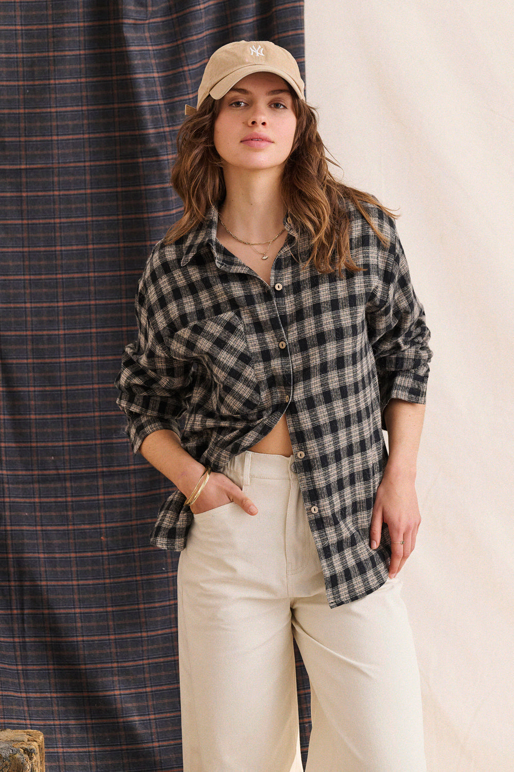 Cyliane Shirt - Charcoal Check