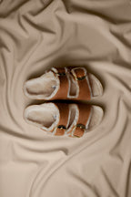 Arizona BB Shearling LEOI Sandals Cognac LAF