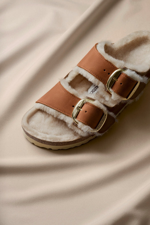 Sandales Arizona Bb Shearling Leoi Cognac Laf