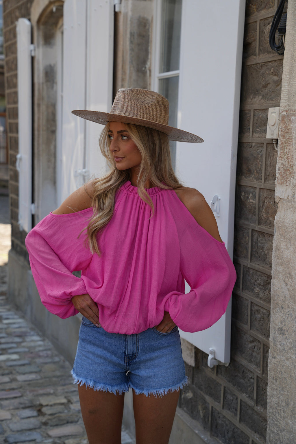 Blouse Ajourée Karole - Rose