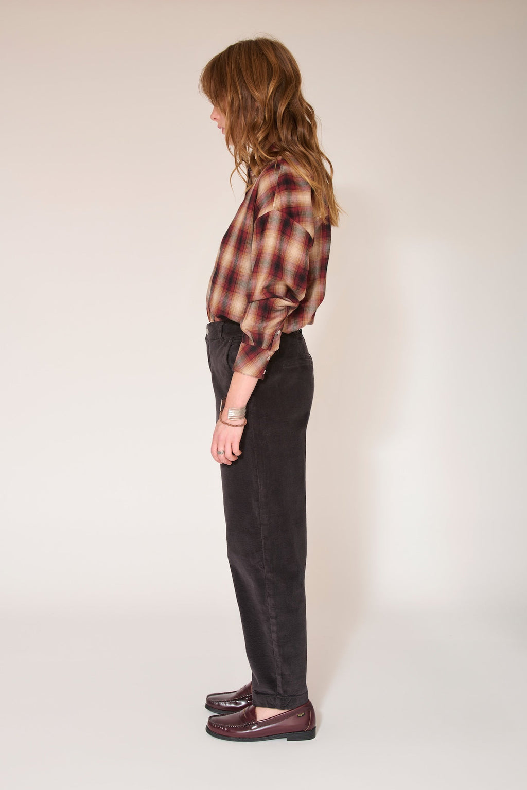 Pantalones Perrine De Pana Suave - Océano