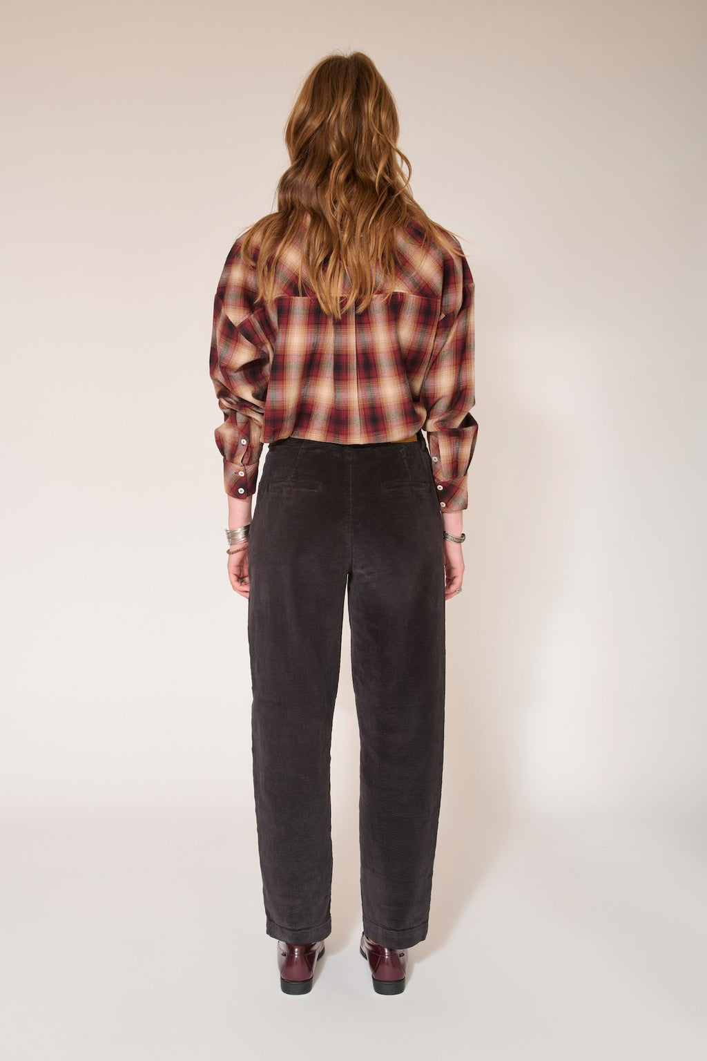 Pantalones Perrine De Pana Suave - Océano