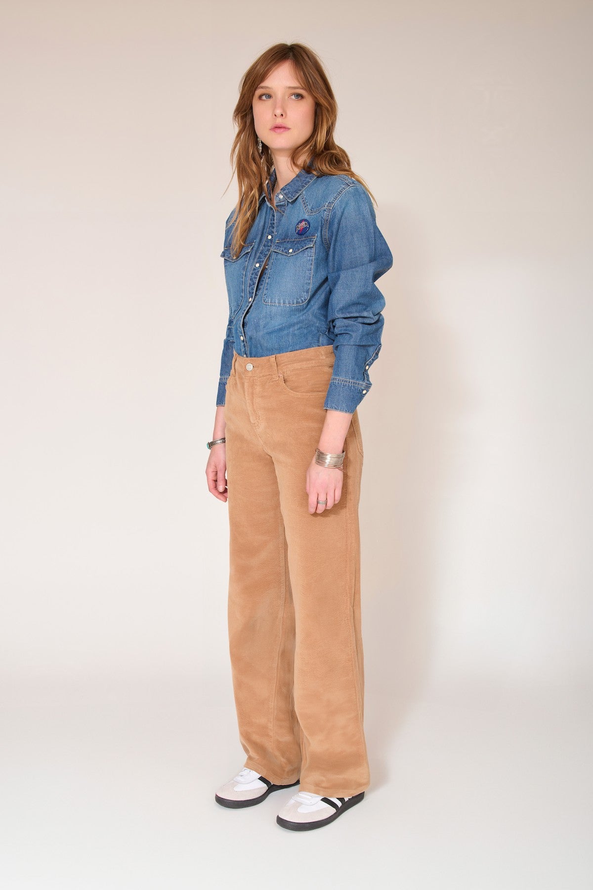 Pantalon Perrine Soft Corduroy - Ocean