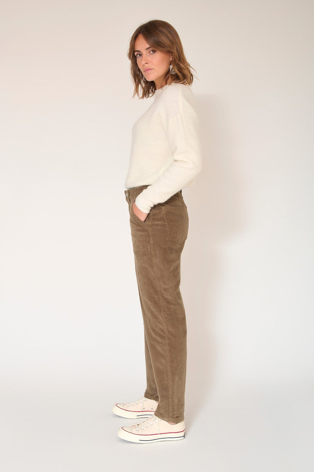 Pantalon Phenomene Velvet Chic - Kaki