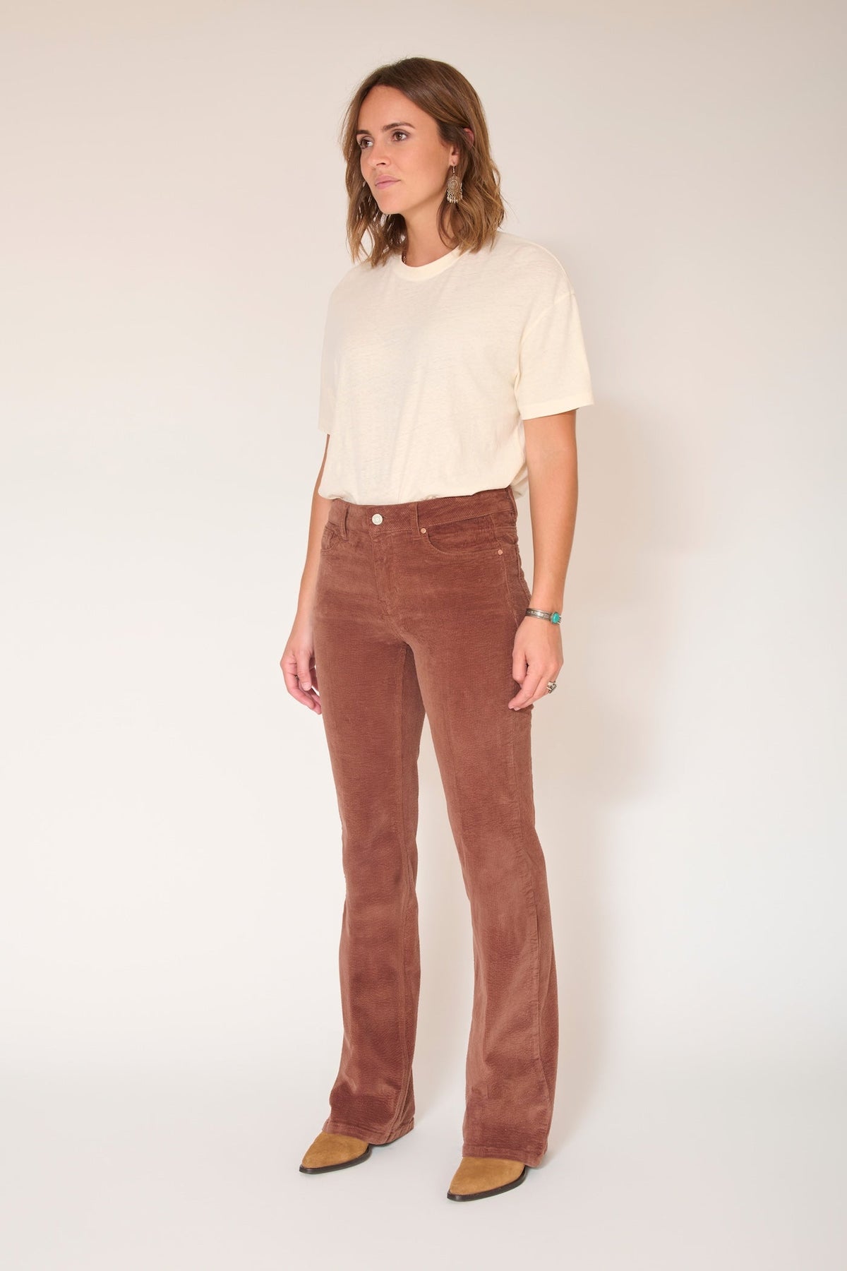 Pantaloni The Queen Soft Corduroy - Caffè