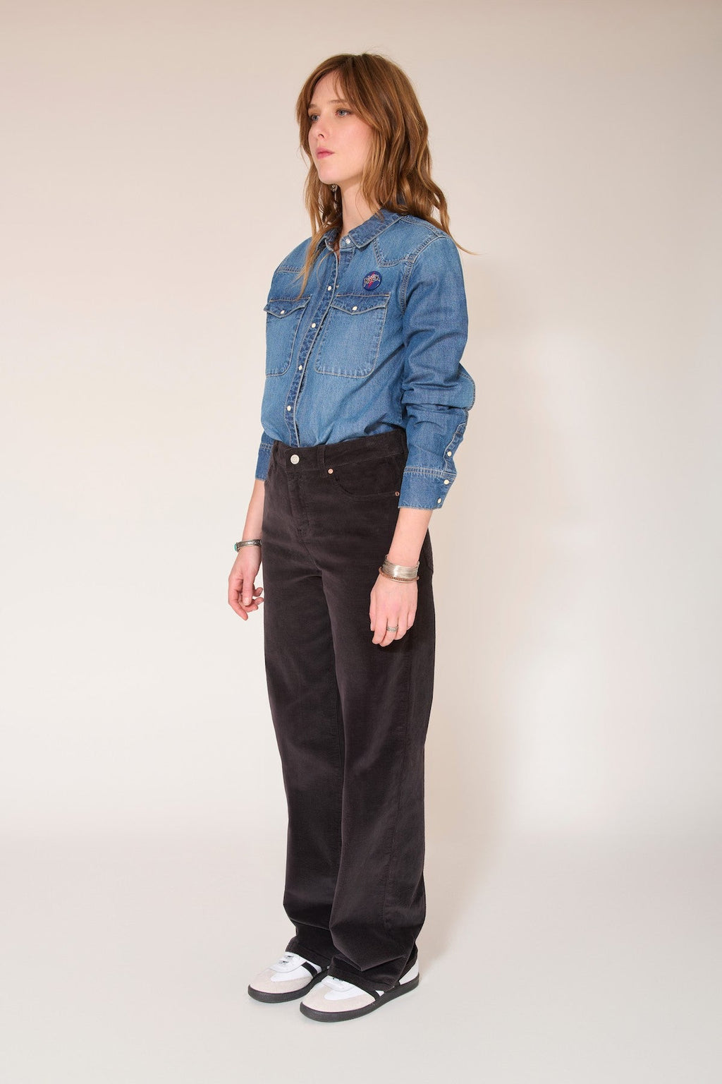 Pantalones de pana suave Levine - Azalee