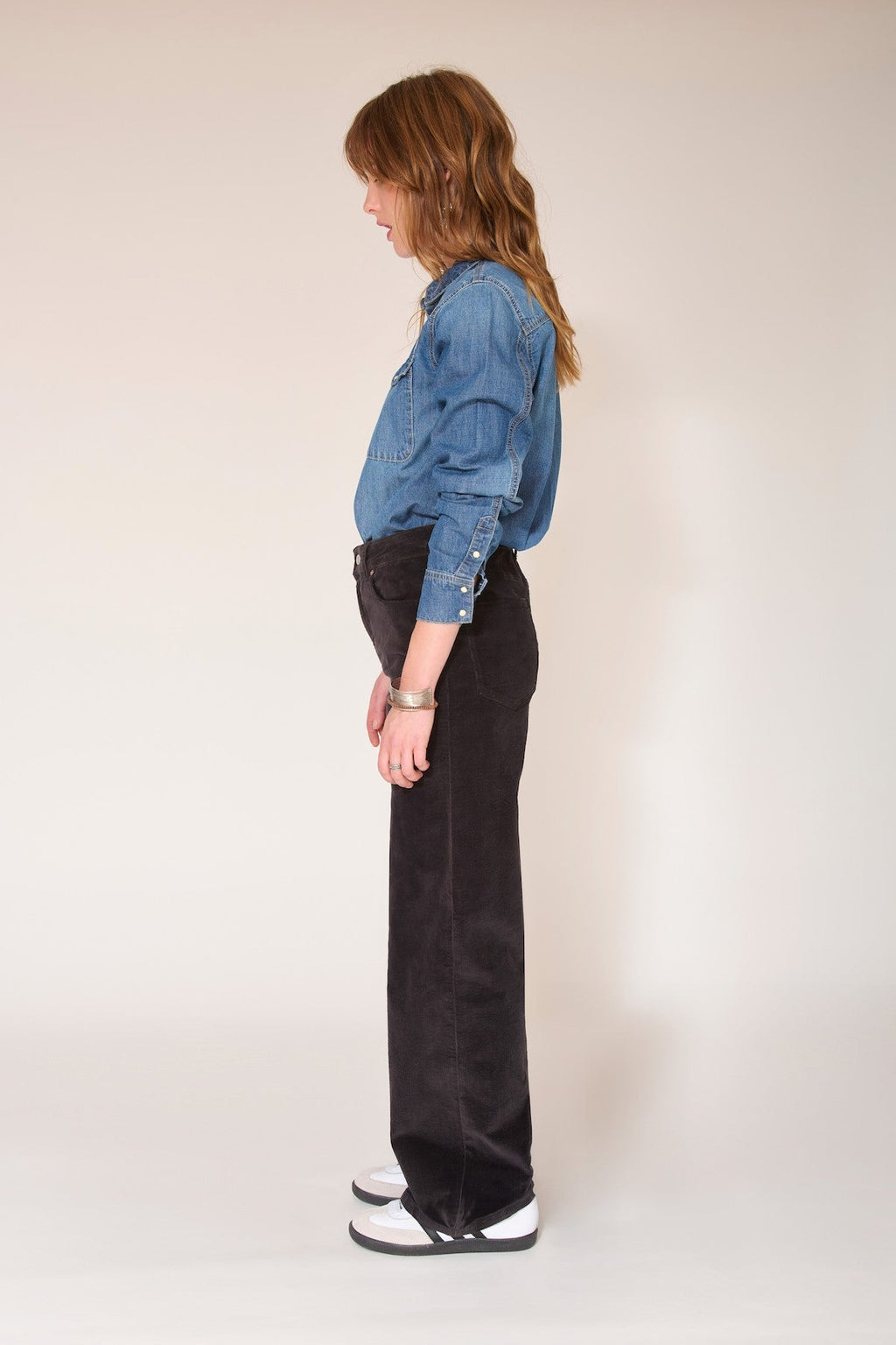 Pantalones de pana suave Levine - Azalee