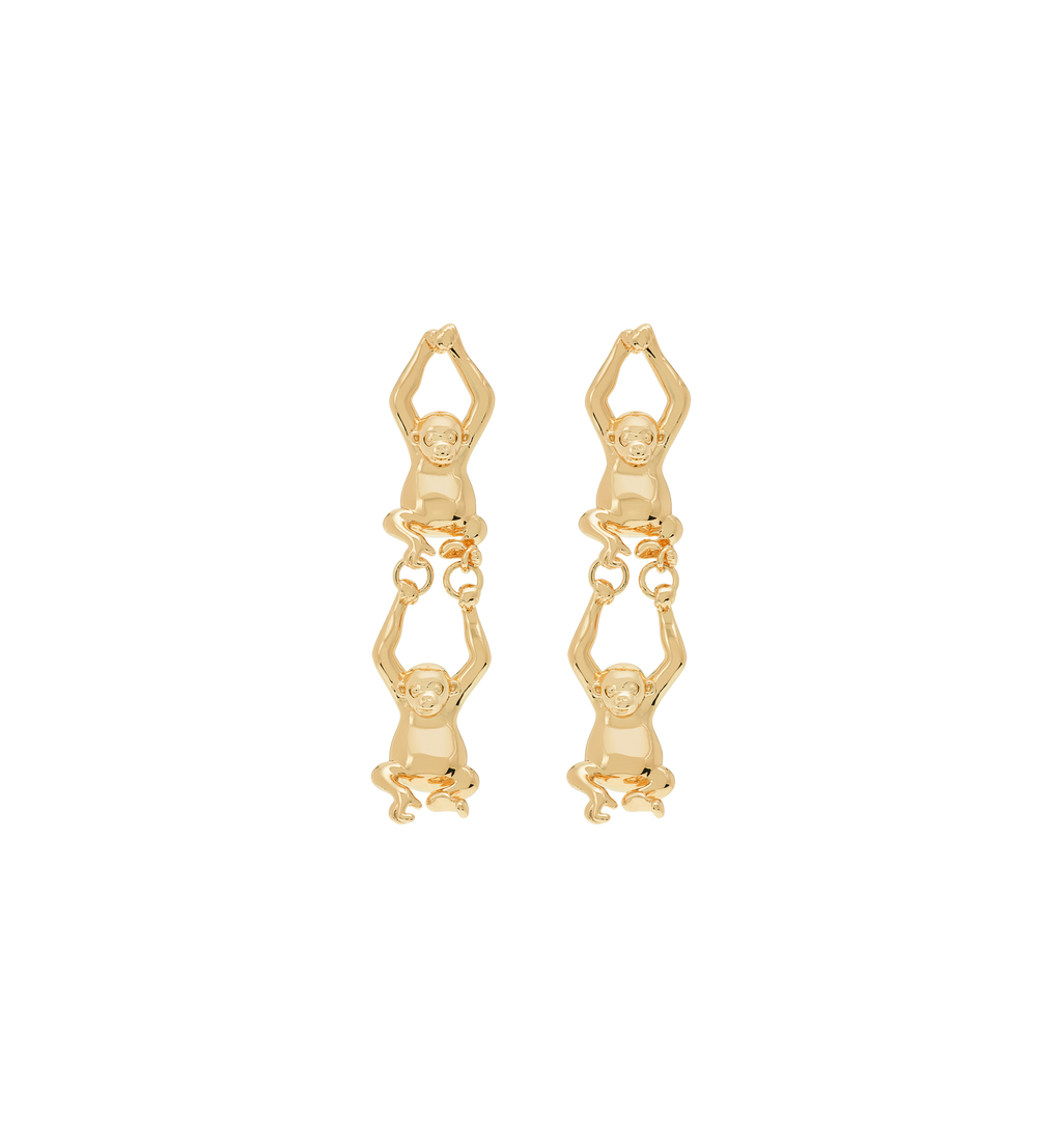 Monkey Loop Stud Earrings