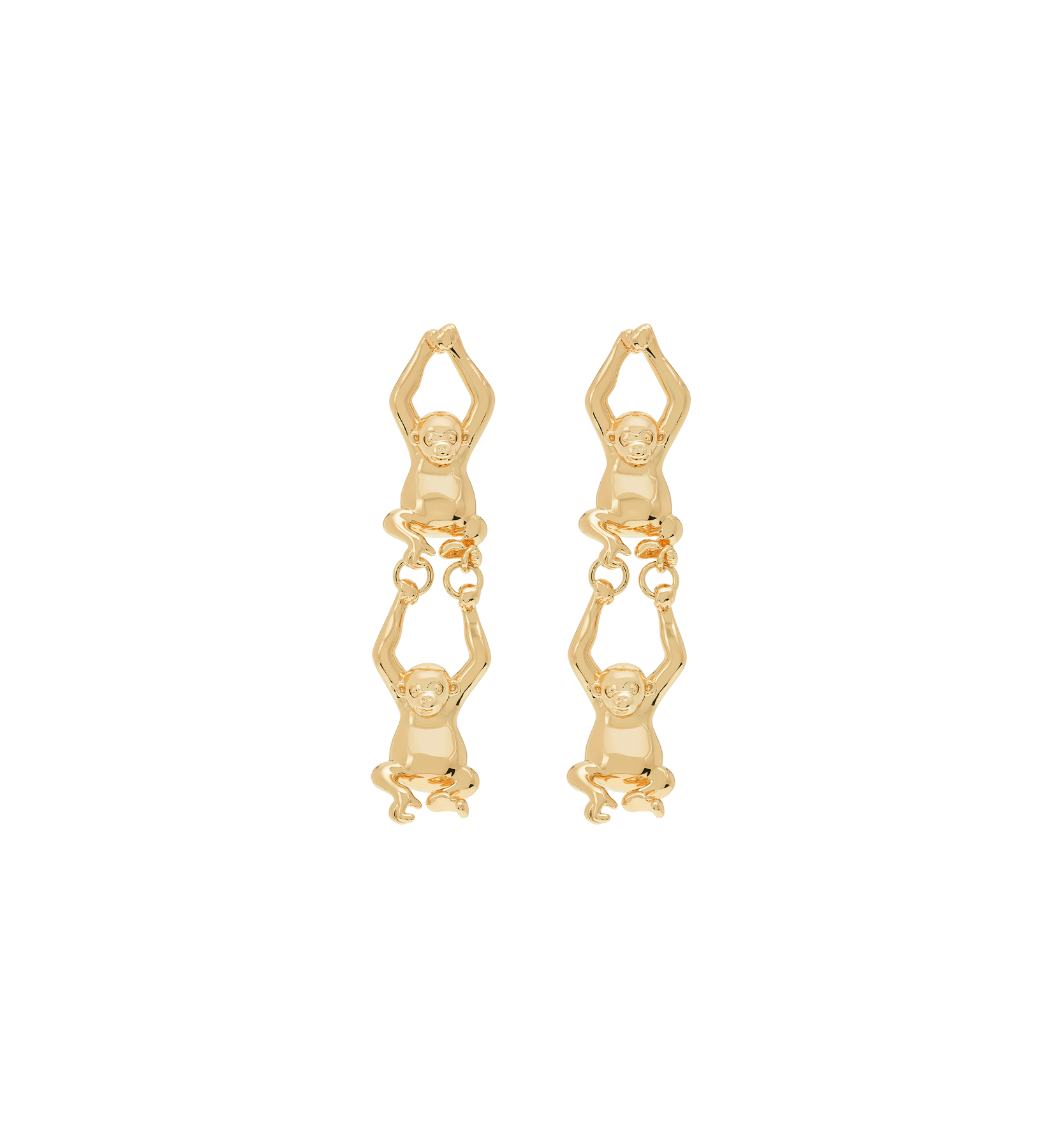 Monkey Loop Stud Earrings