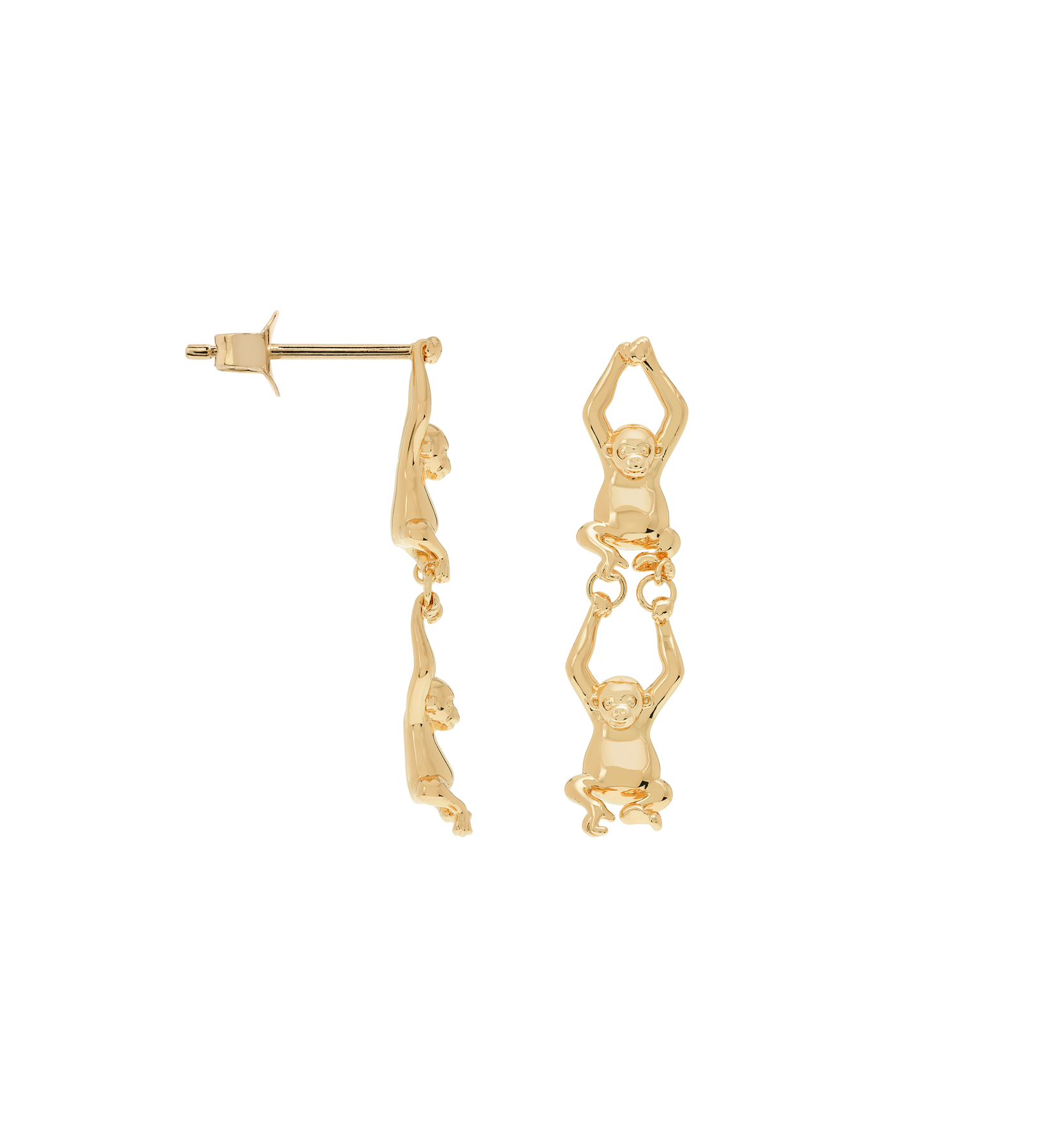 Monkey Loop Stud Earrings