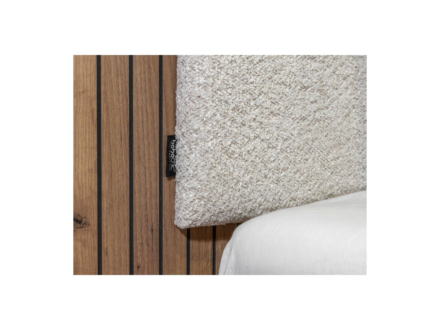 Lior - Cama con lamas macizas - Patas de madera natural