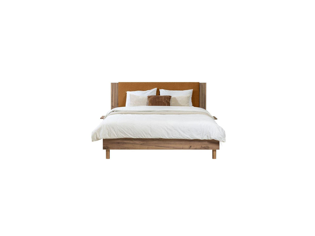 Lior - Cama con lamas macizas - Patas de madera natural