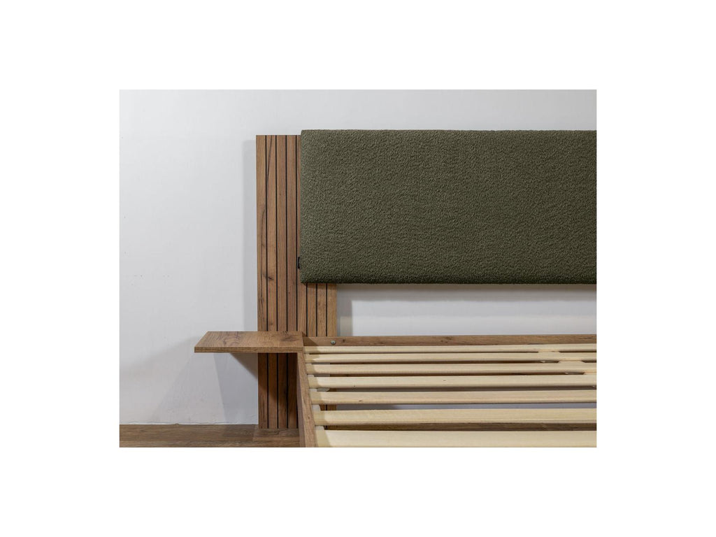 Lior - Cama con lamas macizas - Patas de madera natural