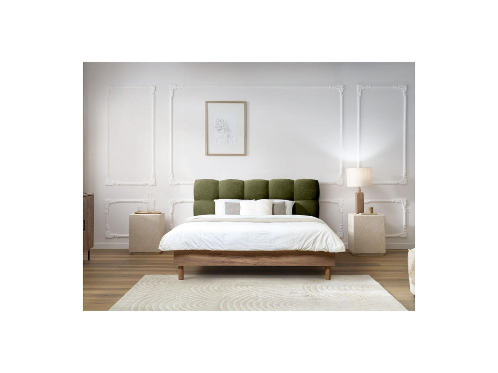 Cama con lamas macizas - Kumo - Patas de madera natural