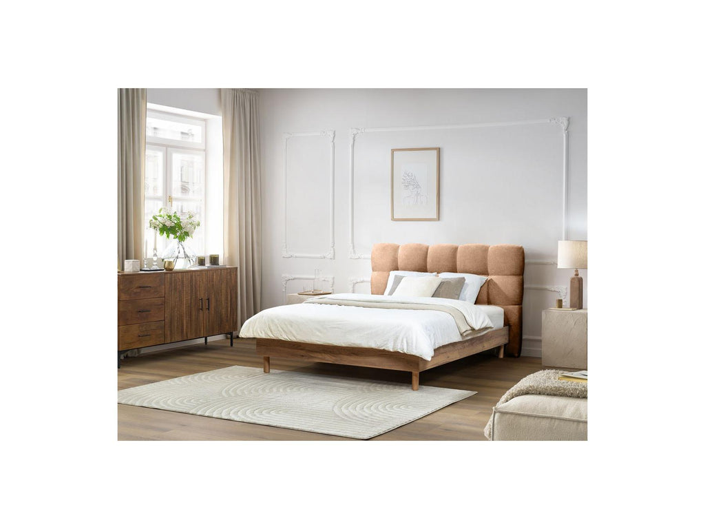 Cama con lamas macizas - Kumo - Patas de madera natural