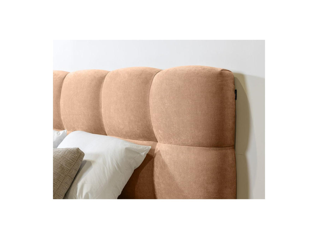 Cama con lamas macizas - Kumo - Patas de madera natural