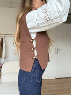 Brown Isaure Sleeveless Jumper