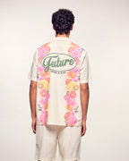 Camisa de manga corta con estampado de friso