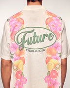 Camisa de manga corta con estampado de friso