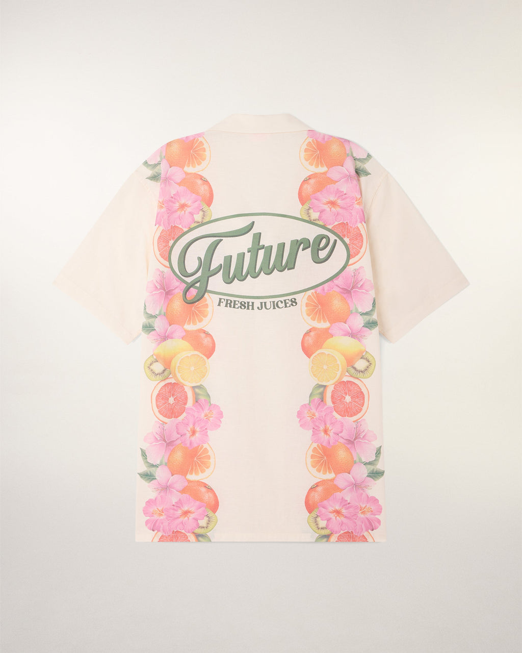 Camisa de manga corta con estampado de friso