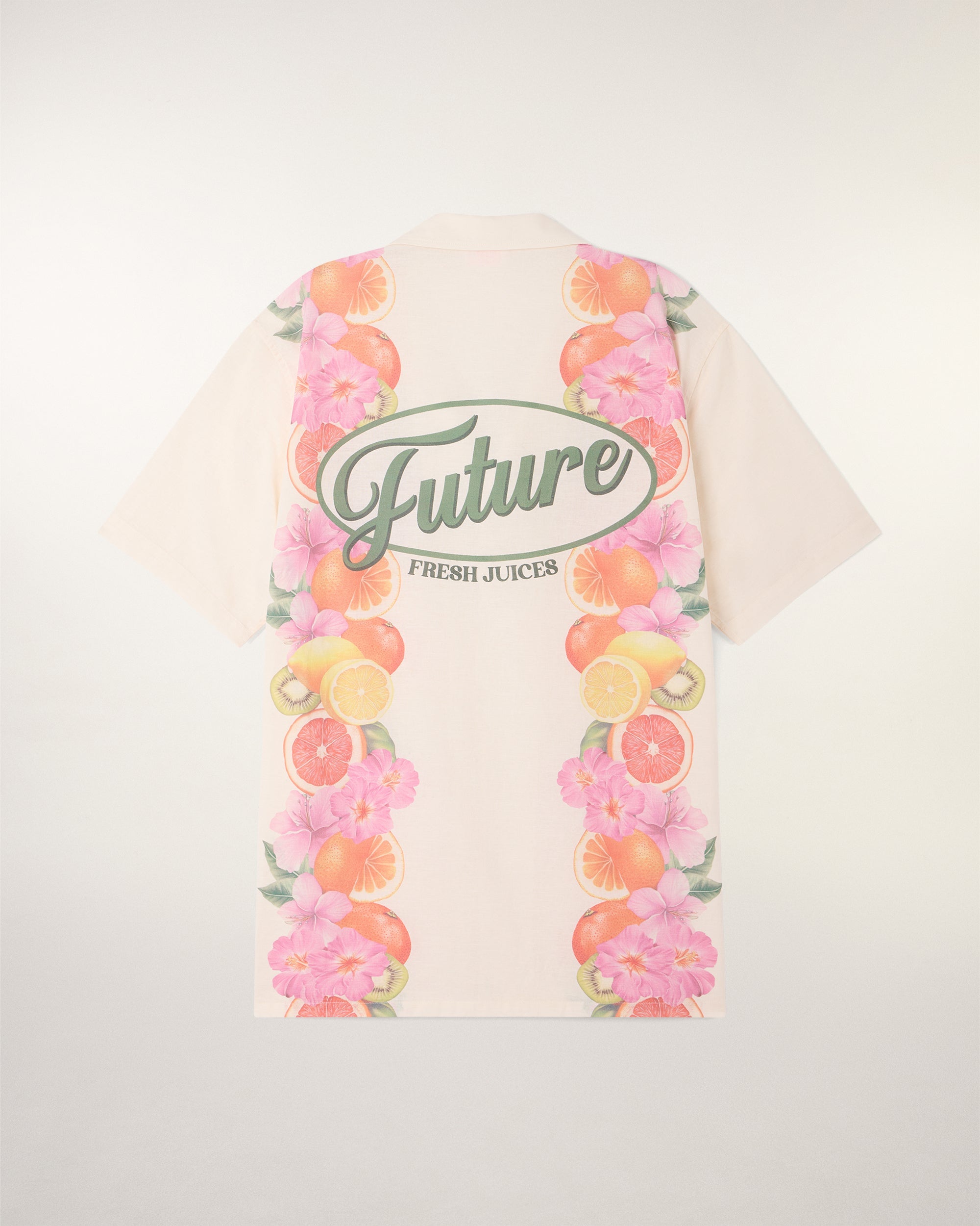 Camisa de manga corta con estampado de friso