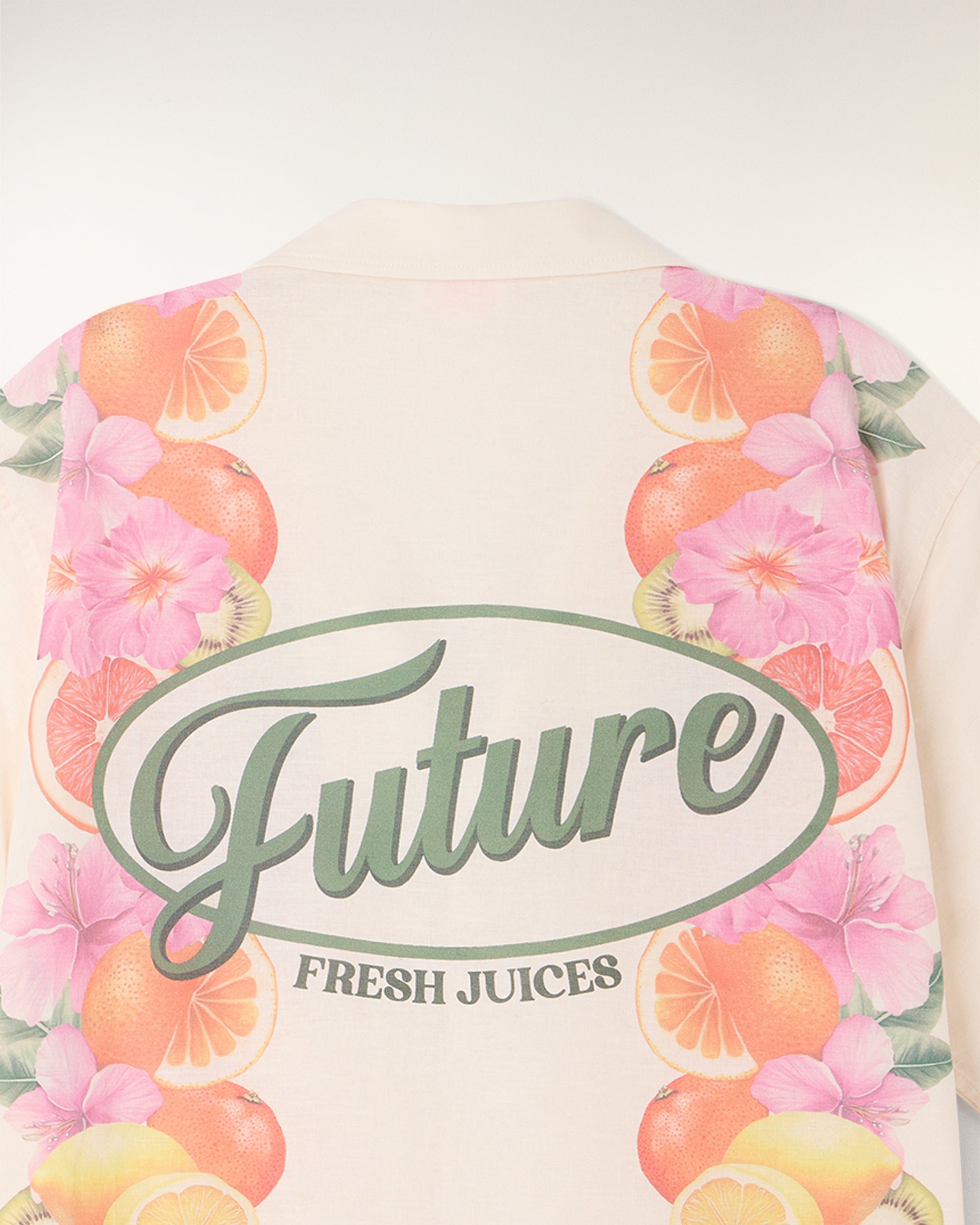 Camisa de manga corta con estampado de friso